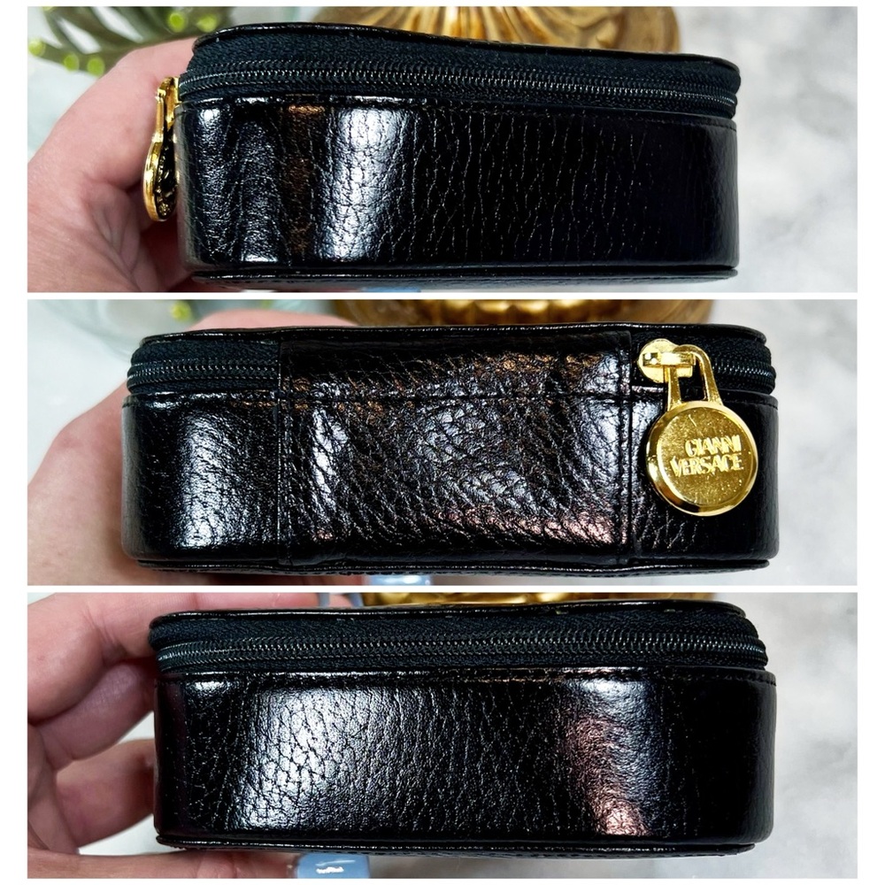 Gianni Versace Black Leather Medusa Jewelry Case - Picture 10 of 13